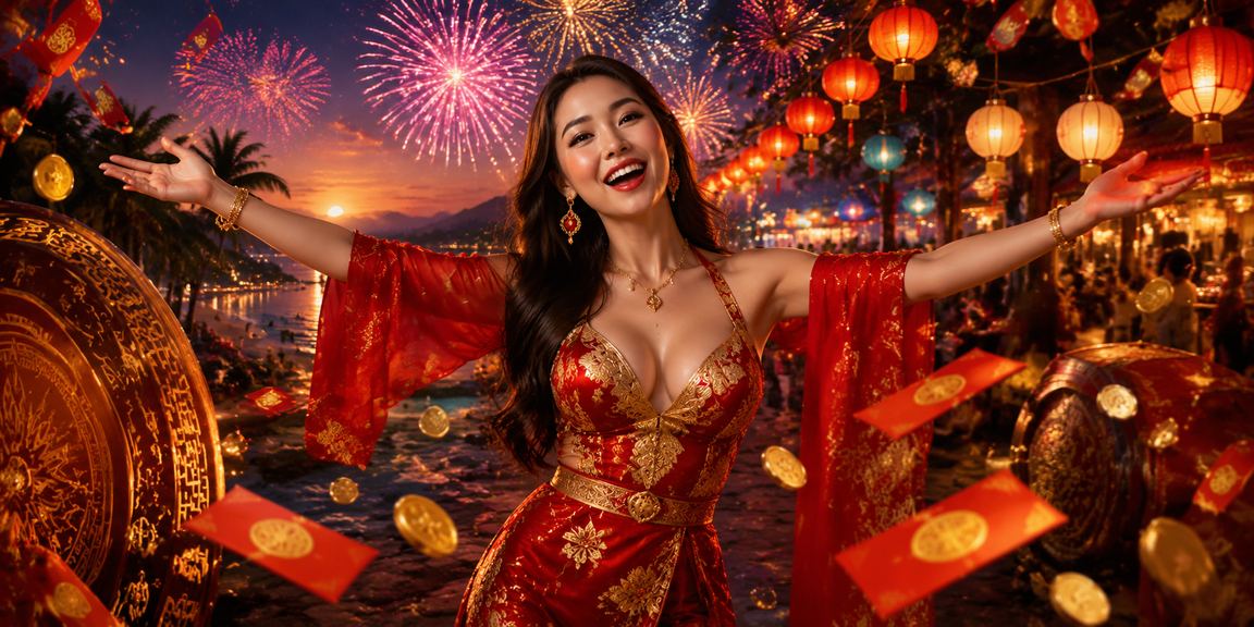 Phong bì đỏ và ưu đãi khuyến mãi tại chợ đêm Phú Quốc, không khí lễ hội rực rỡ